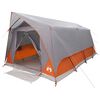 vidaXL Tenda a tunnel 6 persona Grigio e arancione