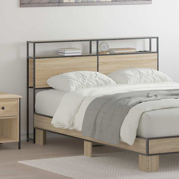 vidaXL Testata contenitore rovere sonoma 120 cm Legno multistrato