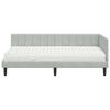 vidaXL Struttura Letto Angolare con Materasso 2 pcs Grigio chiaro