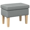 vidaXL Poggiapiedi Grigio Chiaro 55 x 35 x 41 cm Tessuto