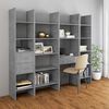 vidaXL Libreria Grigio Cemento 60x35x180 cm in Legno Multistrato