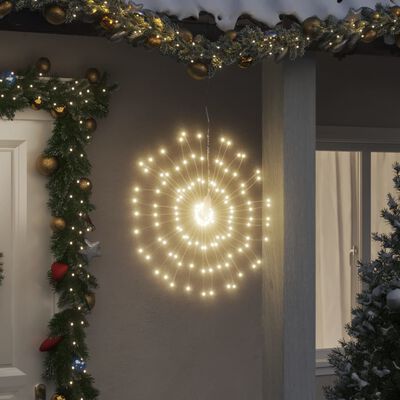 vidaXL Illuminazioni di Natale Galassia 140 LED 2pz Bianco Caldo 17 cm