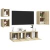 vidaXL Set di Mobili TV 5 pz Rovere Sonoma in Legno Multistrato