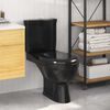 vidaXL Toilette con Cisterna Nera