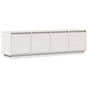 vidaXL Mobile Porta TV Bianco 156x37x45 cm in Legno Massello di Pino