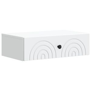 vidaXL Tavolino da Parete Laterale Bianco 59 x 34,5 x 17 cm