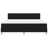 vidaXL Letto box spring con materasso Nero 180 x 200 cm Tessuto