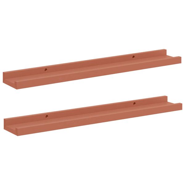 vidaXL Scaffale da parete 2 pcs Rosso 60 x 9 x 3 cm Legno multistrato