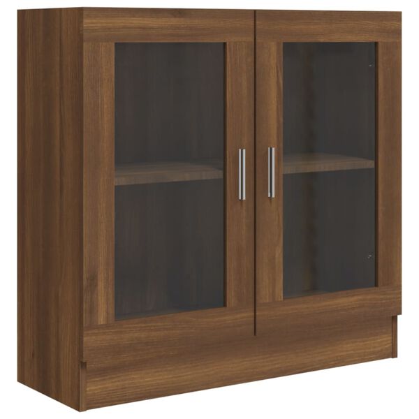 vidaXL Mobile Vetrina Rovere Marrone 82,5x30,5x80 cm Legno Multistrato