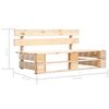 vidaXL Set Divani in Pallet con Cuscini 4 pz in Pino Impregnato