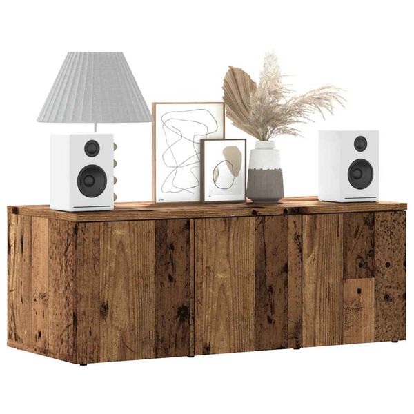 vidaXL Mobile Porta TV Legno Vecchio 80x34x30 cm in Legno Multistrato