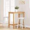 vidaXL Sgabelli da Bar 2 pz Bianchi in Legno Massello di Hevea