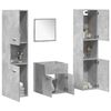 vidaXL Set Mobili da Bagno 4 pz Grigio Cemento in Legno Multistrato