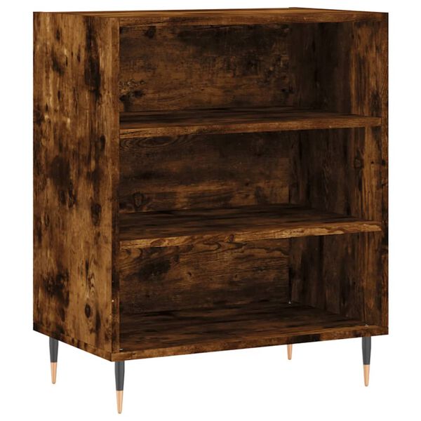 vidaXL Credenza Rovere Fumo 57x35x70 cm in Legno Multistrato