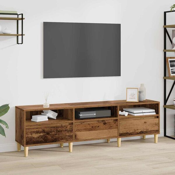 vidaXL Mobile TV Legno vecchio 150 x 30 x 45 cm Legno multistrato