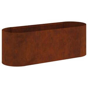 vidaXL Letto rialzato da giardino Acciaio Corten 120 x 40 x 40 cm