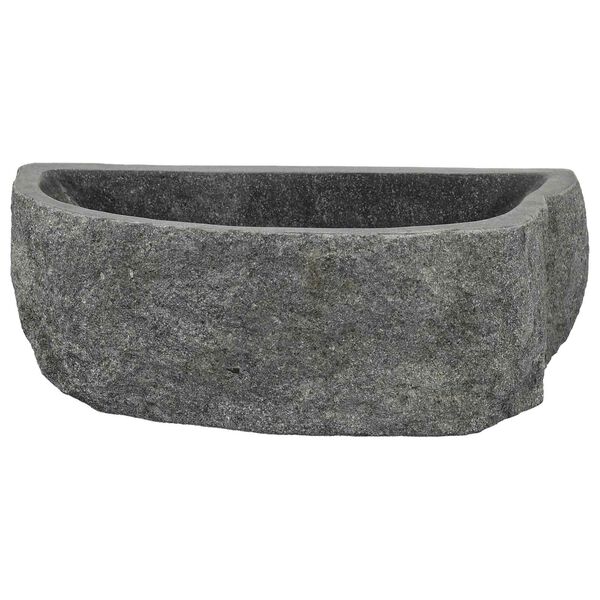 vidaXL Lavabo a parete Grigio 45 x 35 x 15 cm Pietra fiume