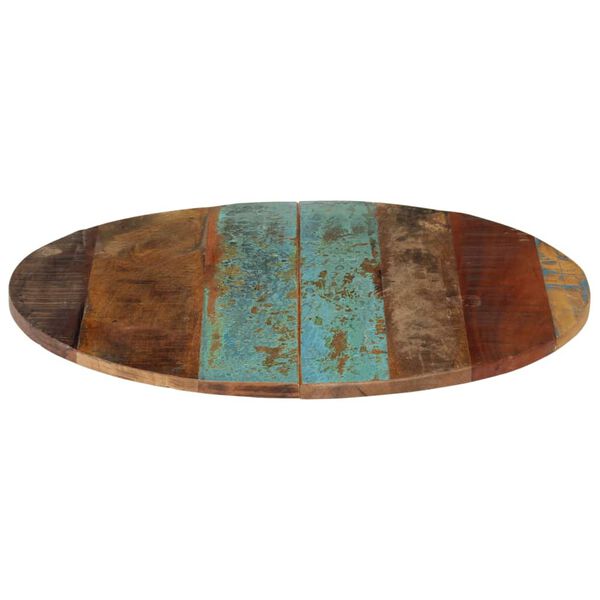vidaXL Piano Tavolo Rotondo 60 cm 15-16 mm in Legno di Recupero