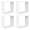 vidaXL Mensole Parete a Cubo 4 pz Bianche 30x15x30 cm