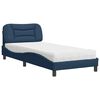 vidaXL Letto con Materasso Hvar Blu 90x190 cm in Tessuto