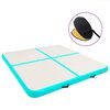 vidaXL Tappetino Ginnastica Gonfiabile e Pompa 200x200x10 cm PVC Verde
