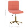 vidaXL Sedie da Pranzo Girevoli 2 pz Rosa in Velluto