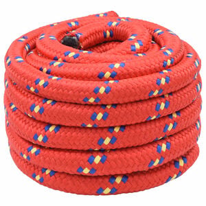 vidaXL Corda multiuso 30 mm 5 m Rosso PP 5400 kg Carico massimo