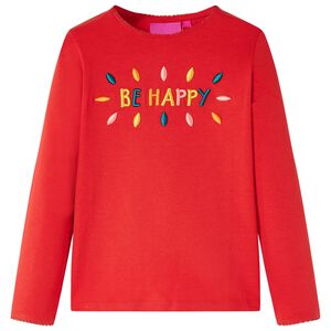Maglietta per Bambini a Maniche Lunghe Rossa 116
