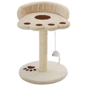 vidaXL Albero per Gatti con Tiragraffi in Sisal 40 cm Beige e Marrone
