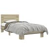 vidaXL Giroletto Rovere Sonoma 90x190cm in Legno Multistrato e Metallo