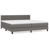 vidaXL Giroletto a Molle con Materasso Grgio 200x200 cm in Similpelle