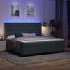 vidaXL Letto a molle con materasso Grigio scuro 200 x 200 cm Velluto