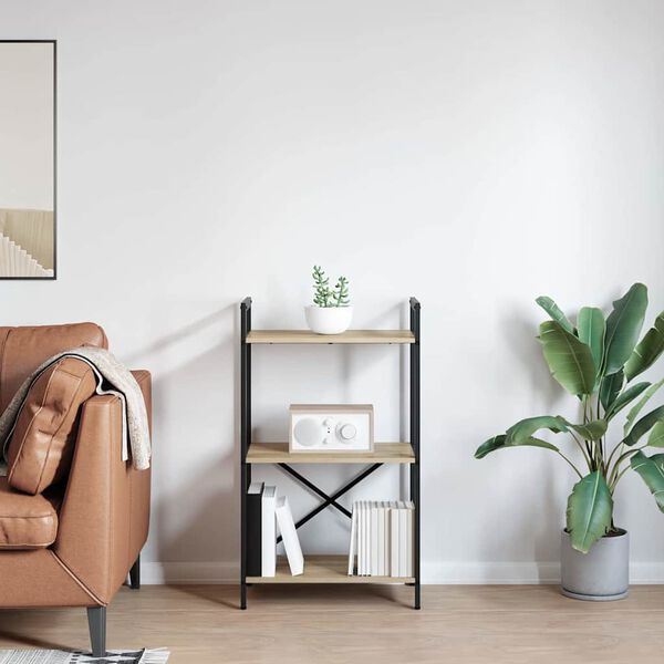 vidaXL Libreria Rovere Sonoma 56 x 34 x 96 cm Legno multistrato