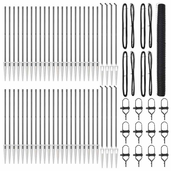 vidaXL Palo della recinzione Grigio 100 x 1,5 m (rete da 50 mm)