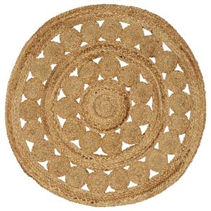 vidaXL Tappeti per area Naturale &Oslash; 90 cm Juta