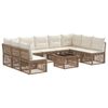 vidaXL Set Divano da Giardino 10 pcs Beige polyrattan