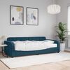 vidaXL Divano Letto con Materasso Blu 90x200 cm in Velluto