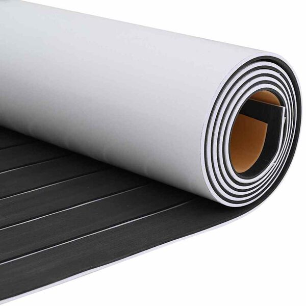 vidaXL Pavimento per Barca grigio scuro e bianco 240 x 60 cm