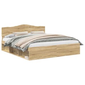 vidaXL Struttura del letto Sonoma 180 x 200 cm Pino massello