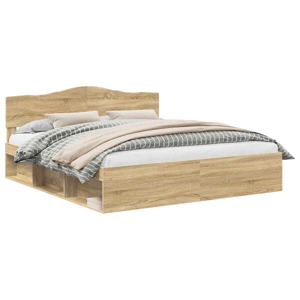 vidaXL Struttura del letto Sonoma 180 x 200 cm Pino massello