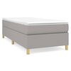 vidaXL Giroletto a Molle con Materasso Grigio Chiaro 90x200 cm Tessuto