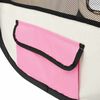 vidaXL Box per Cani Pieghevole con Borsa Trasporto Rosa 145x145x61 cm