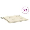 vidaXL Cuscini per Sedia 2 pz Crema 40x40x3 cm in Tessuto Oxford