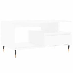 vidaXL Tavolino da Salotto Bianco 90x49x45 cm in Legno Multistrato