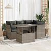 vidaXL Set Divano da Giardino 5 pz con Cuscini Grigio in Polyrattan