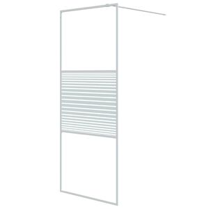 vidaXL Parete Doccia Walk in Bianca 80x195 cm Vetro Trasparente ESG
