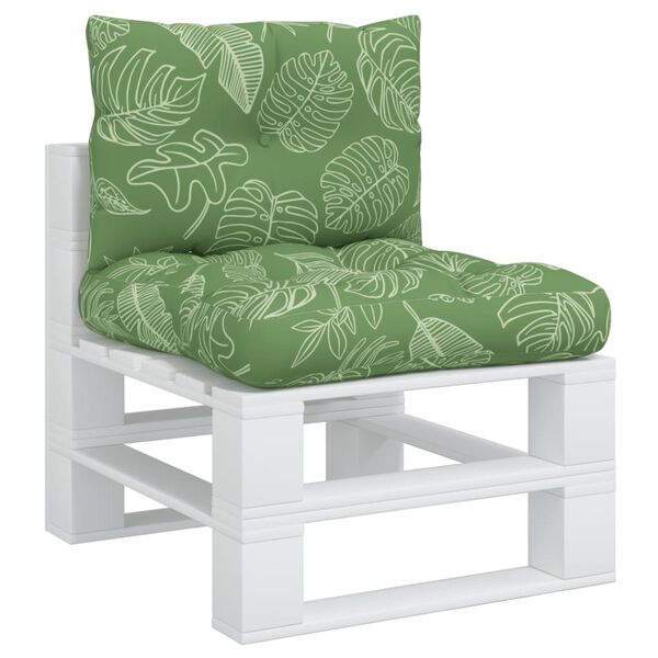 vidaXL Cuscini per Pallet 2 pz Motivo a Foglie in Tessuto Oxford