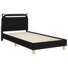 vidaXL Struttura letto bambini con testata Nero 80 x 200 cm Tessuto