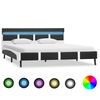 vidaXL Giroletto con LED senza Materasso Grigio Similpelle 140x200 cm