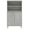 vidaXL Credenza Grigio Cemento 60x36x110 cm in Legno Multistrato